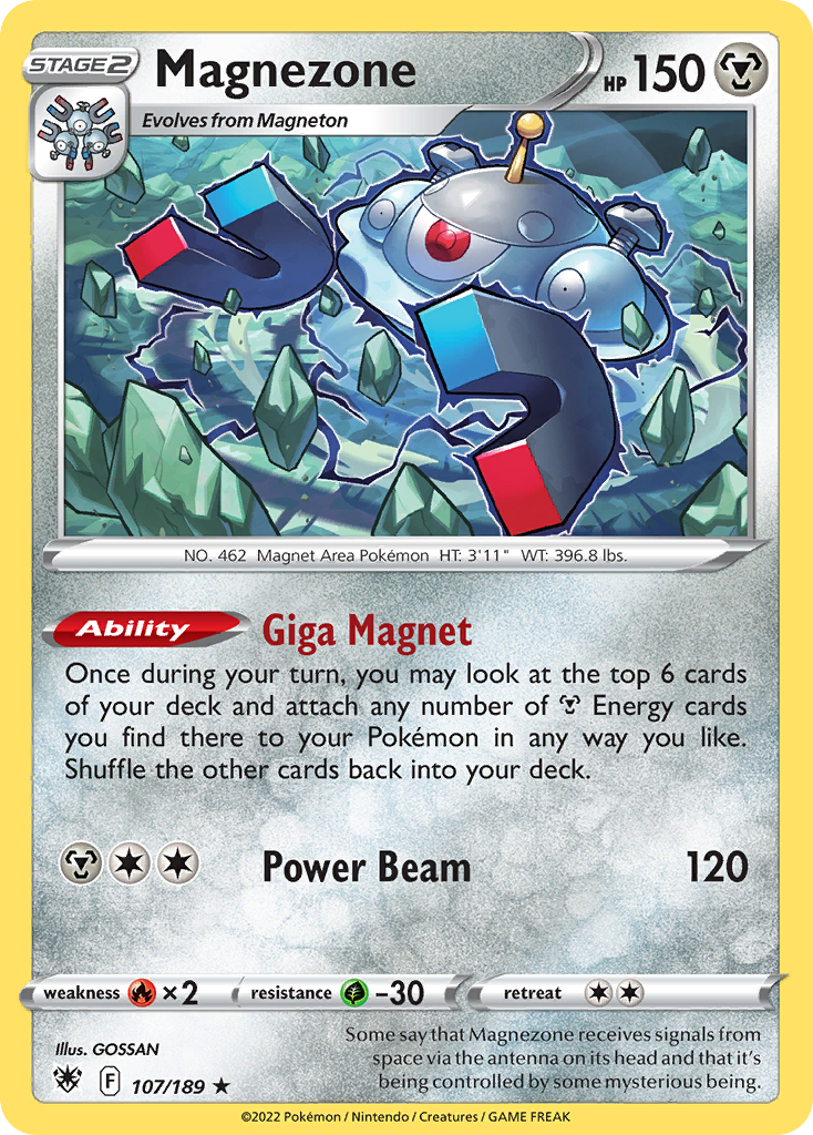 Magnezone 107/189 Holo Rare Astral Radiance Pokemon Near Mint