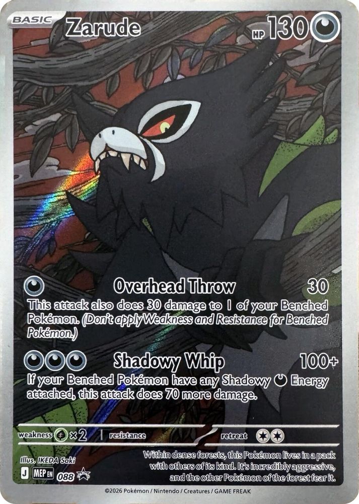 Zarude 088 Holo Promo ME: Mega Evolution Promo Pokemon NM