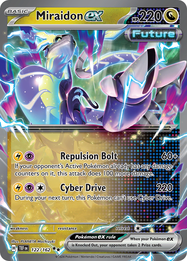 Miraidon ex 122/162 Double Rare Temporal Forces Pokemon Near Mint