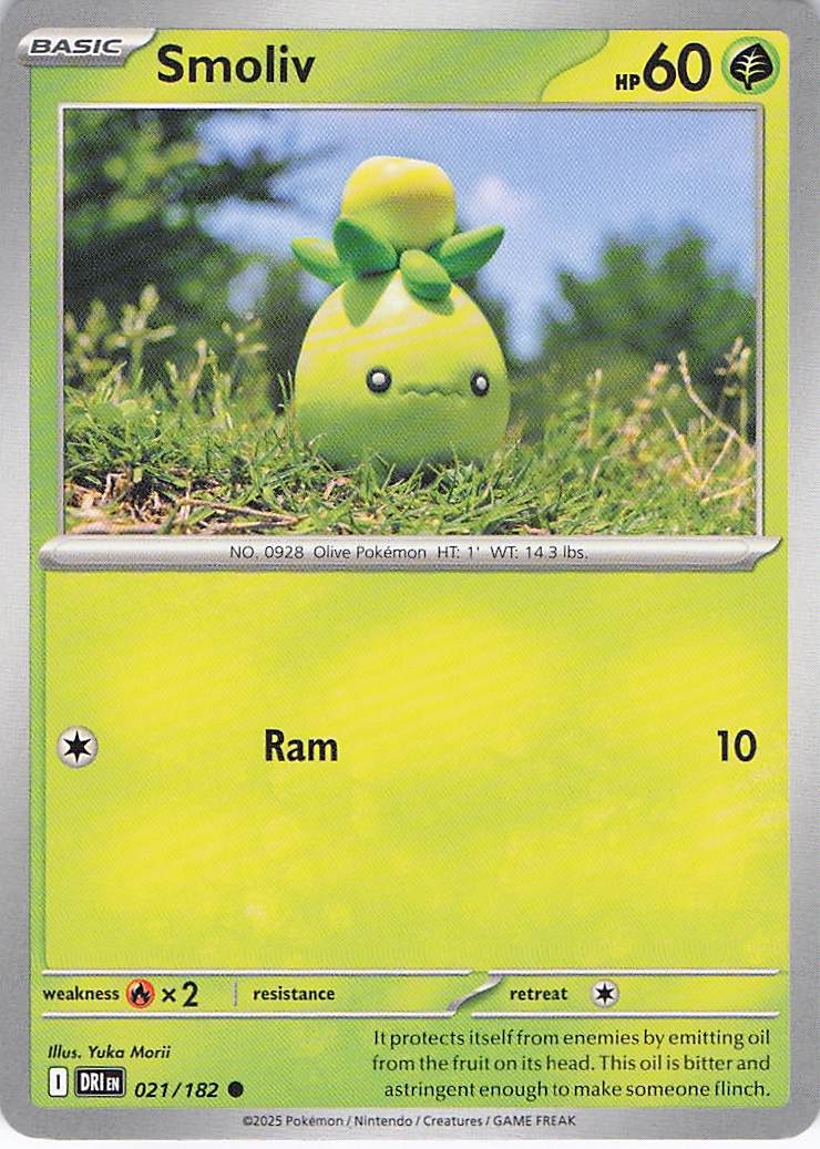 Pokemon TCG - Smoliv 021/182 Destined Rivals NM