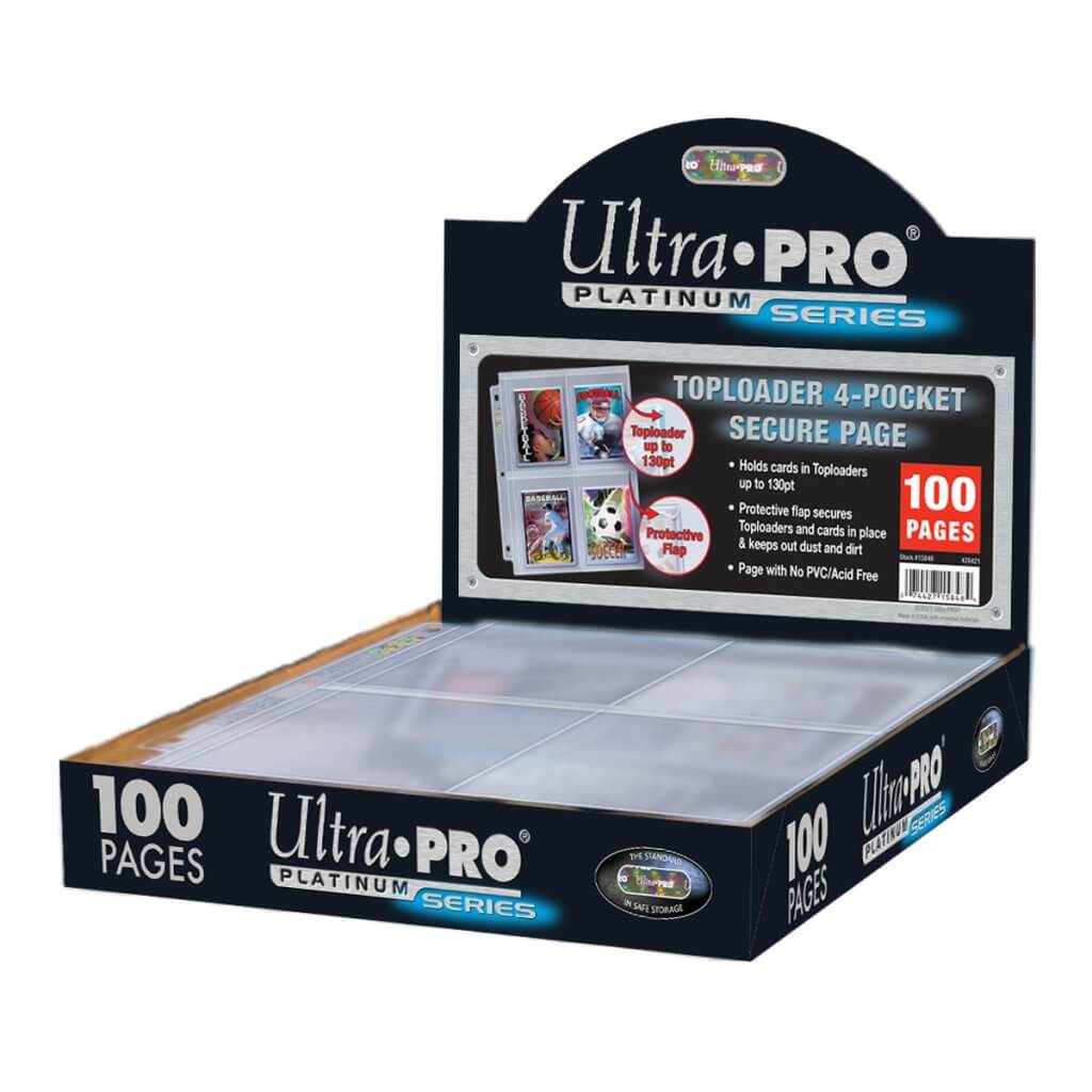 ULTRA PRO Page - 4 PKT Secure Platinum Page for Toploaders (100ct)