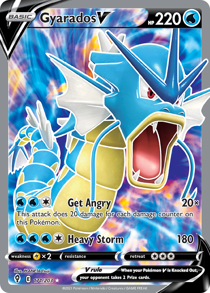 Gyarados V 171/203 Ultra Rare Evolving Skies Pokemon Near Mint