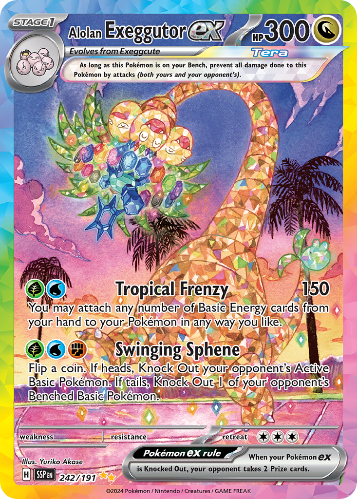 Alolan Exeggutor ex 242/191 Surging Sparks Pokemon NM