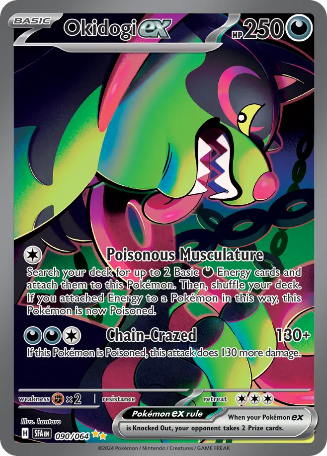 Okidogi ex 090/064 Special Illustration Rare Shrouded Fable Pokemon NM