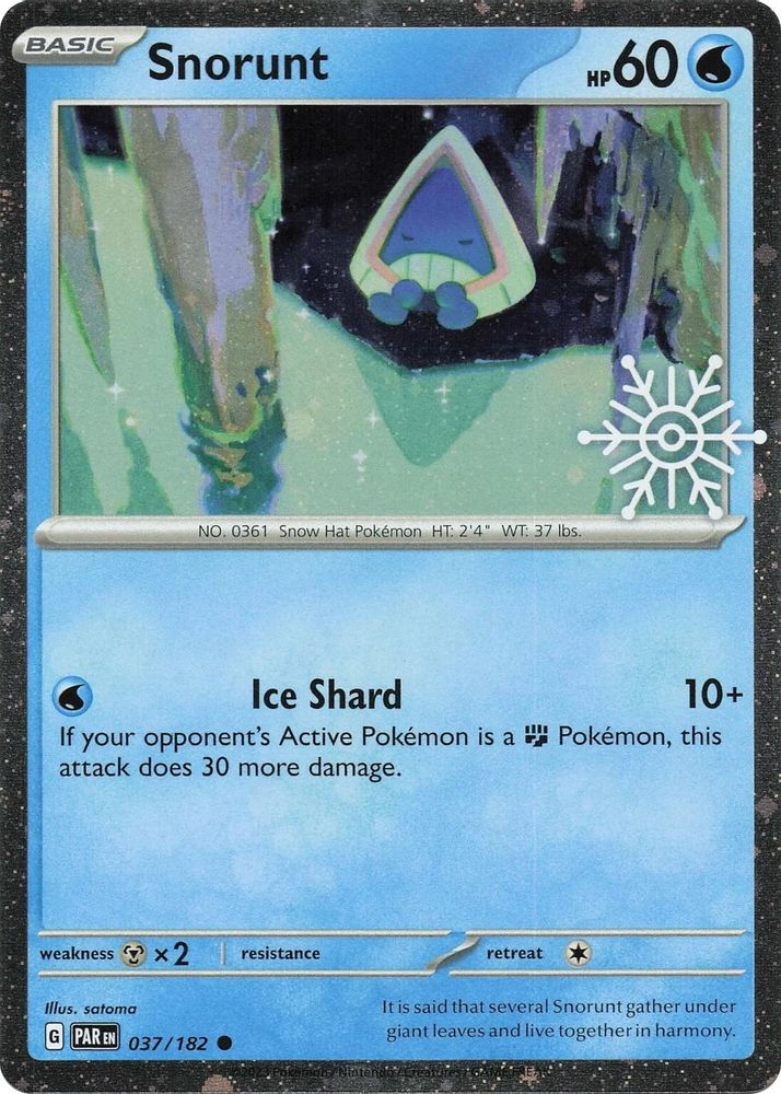 Snorunt (Holiday Calendar) 037/182 Holo Pokemon NM