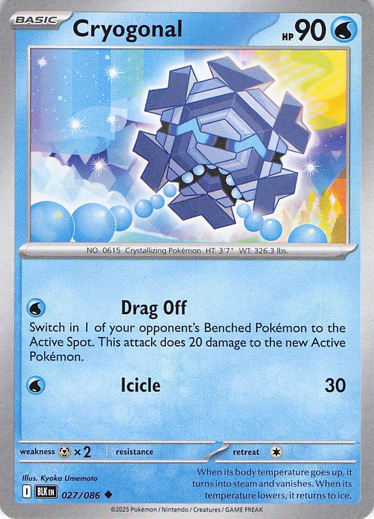 Pokemon TCG - Cryogonal 027/086 Black Bolt NM