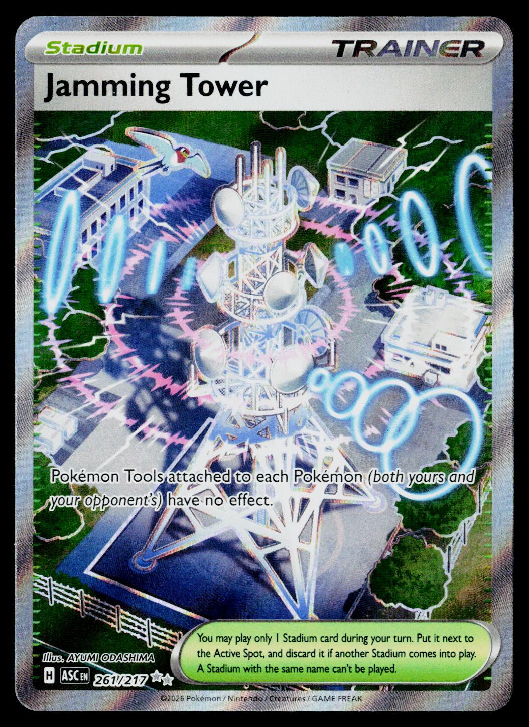 Jamming Tower 261/217 Ultra Rare Ascended Heroes Pokemon Holo NM