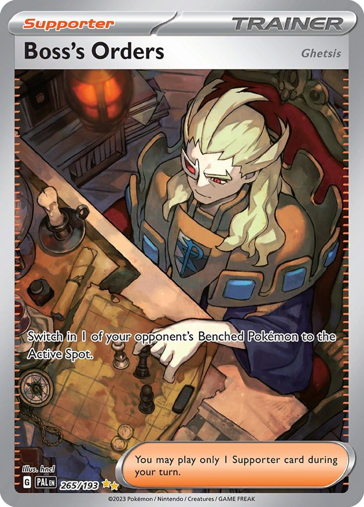 Boss's Orders (Ghetsis) 265/193 Paldea Evolved Pokemon NM