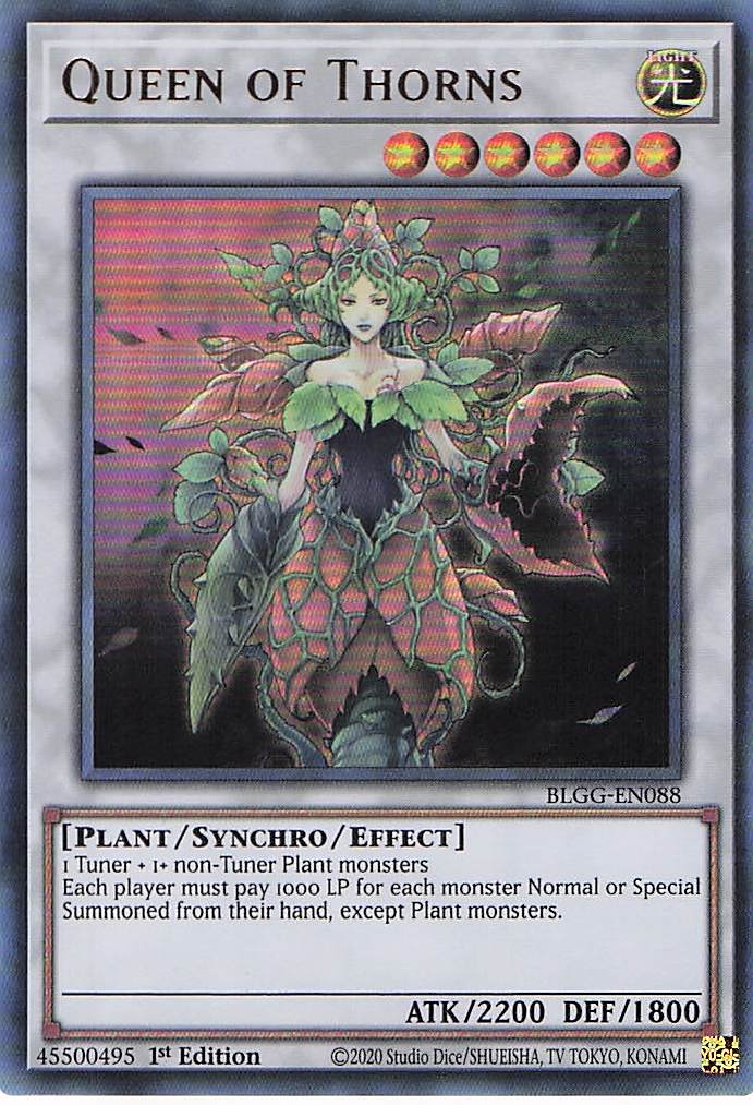 Queen of Thorns BLGG-EN088 Yu-Gi-Oh 1st Edition NM