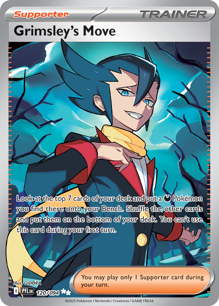 Grimsley's Move 120/094 Ultra Rare Phantasmal Flames Pokemon Holo NM