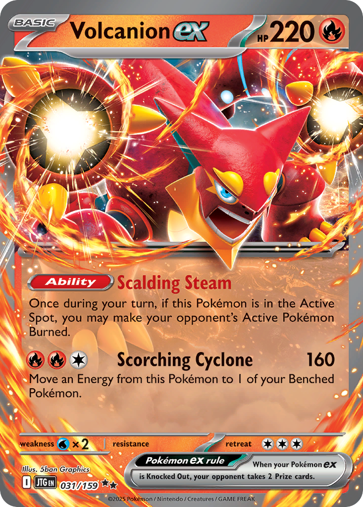 Volcanion ex 031/159 Double Rare Journey Together Pokemon Near Mint