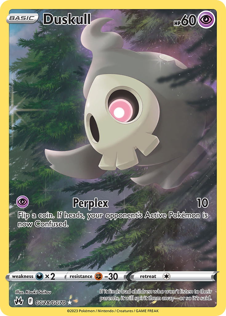 Duskull GG28/GG70 Crown Zenith Galarian Gallery Pokemon NM