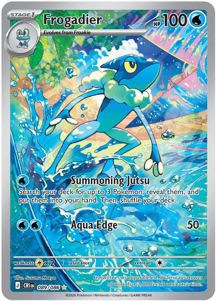Frogadier 089/086 Holo Illustration Rare Chaos Rising Pokemon NM