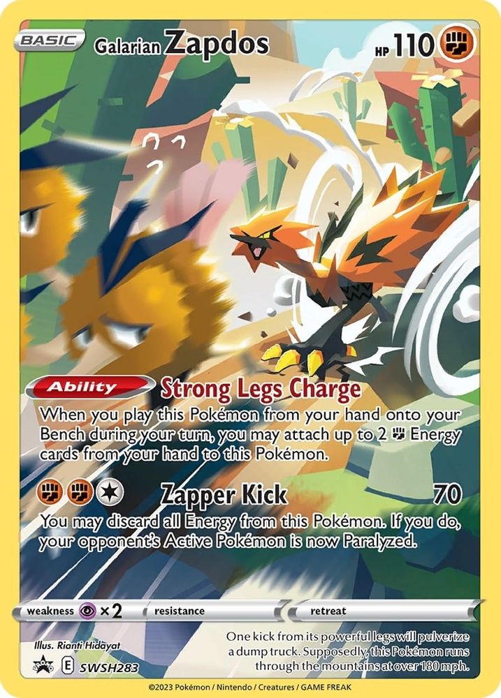 Galarian Zapdos SWSH283 Promo Sword & Shield Promo Pokemon NM