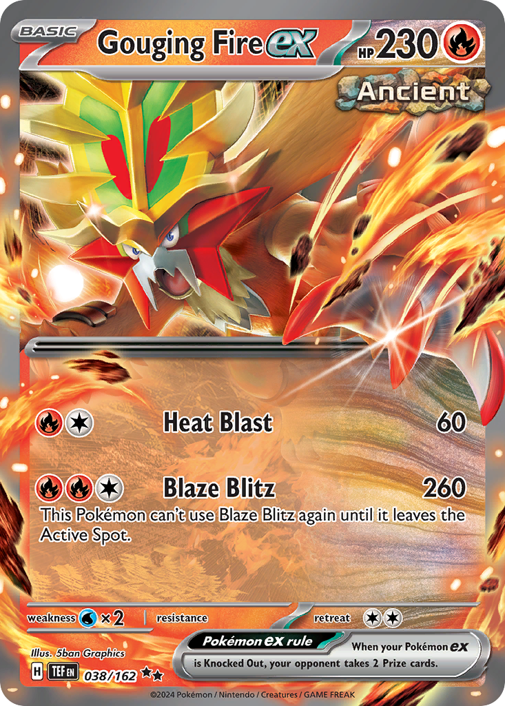 Gouging Fire ex 038/162 Double Rare Temporal Forces Pokemon Near Mint