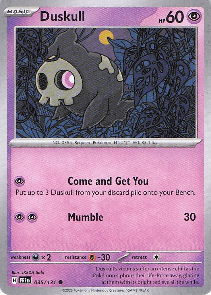 Pokemon TCG - Duskull 035/131 Prismatic Evolutions NM
