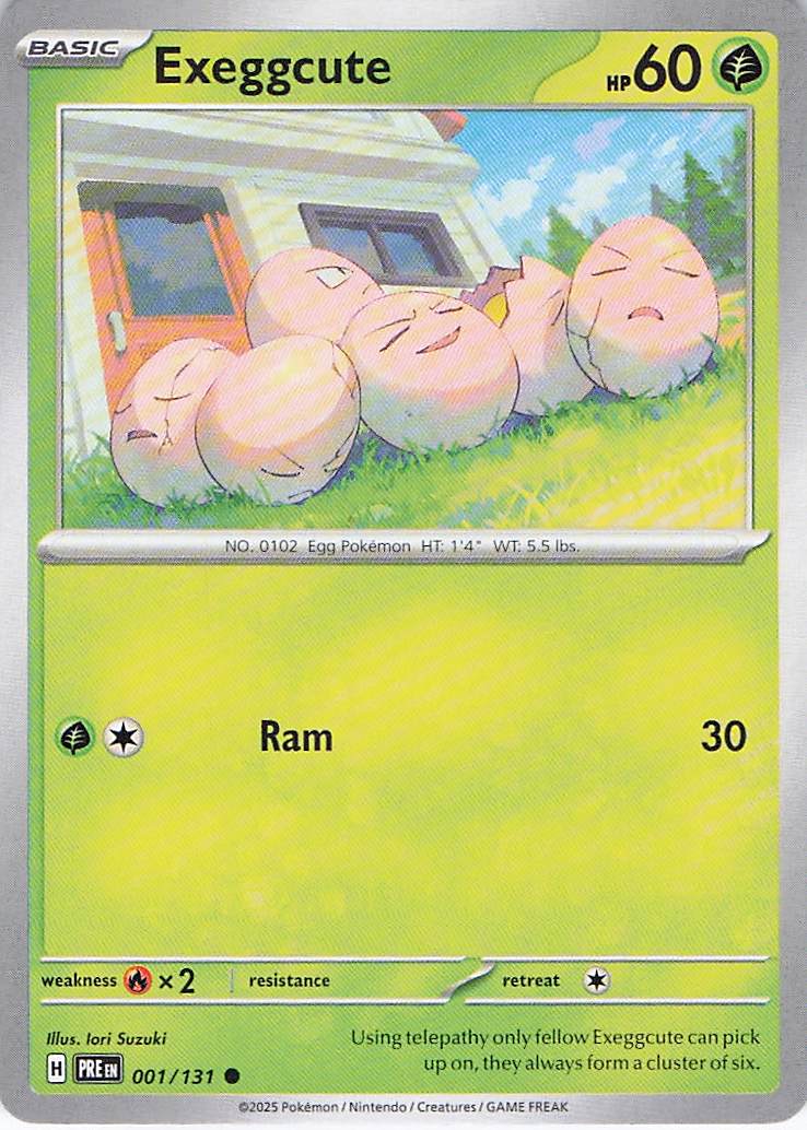 Pokemon TCG - Exeggcute 001/131 Prismatic Evolutions NM