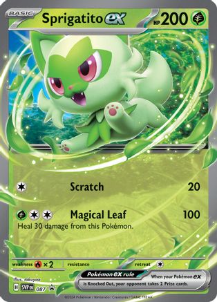 Sprigatito ex 087 Holo Promo Scarlet & Violet Promo Pokemon Near Mint