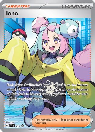 Iono 124 Holo Promo Scarlet & Violet Pokemon NM