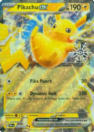Pikachu ex (Holiday Calendar) 063/193 Holo Promo Pokemon NM