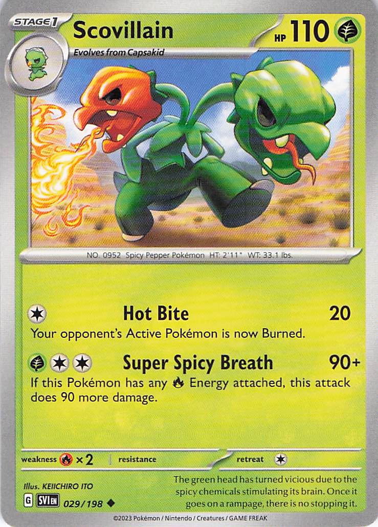 Pokemon TCG - Scovillain 029/198 Scarlet & Violet NM