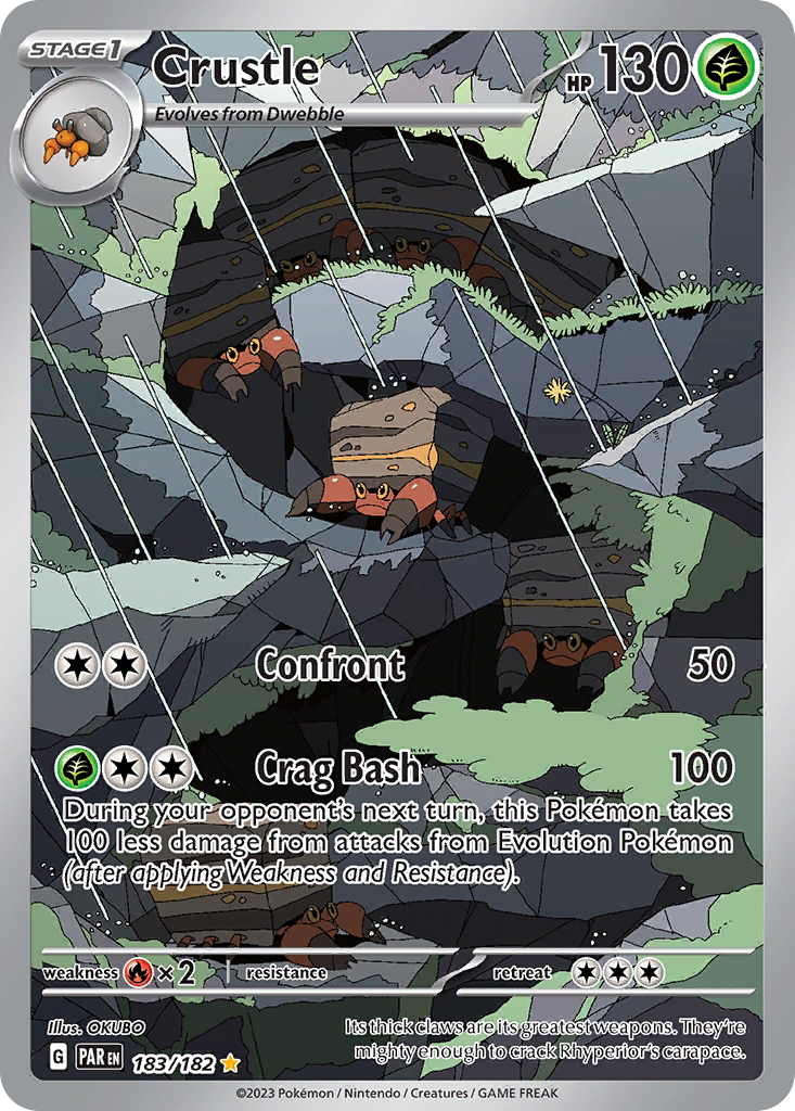 Crustle 183/182 Illustration Rare Paradox Rift Pokemon NM