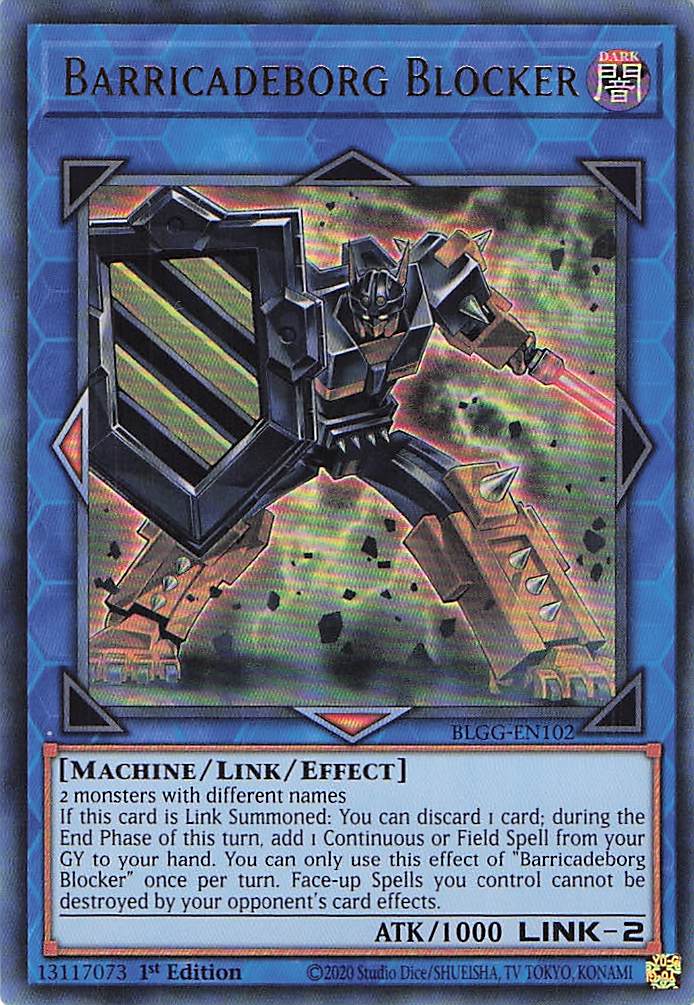 Barricadeborg Blocker BLGG-EN102 Yu-Gi-Oh 1st Edition NM