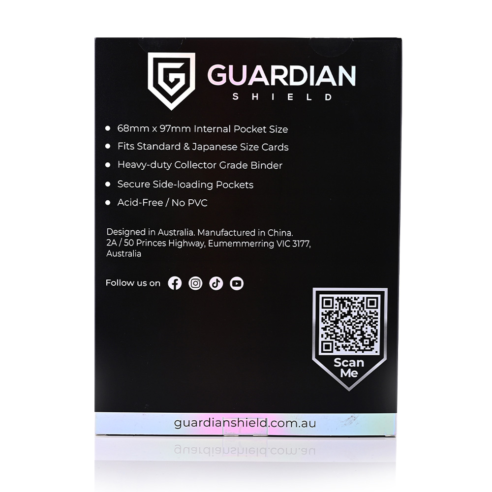 GUARDIAN SHIELD - 9 Pocket Binder Black