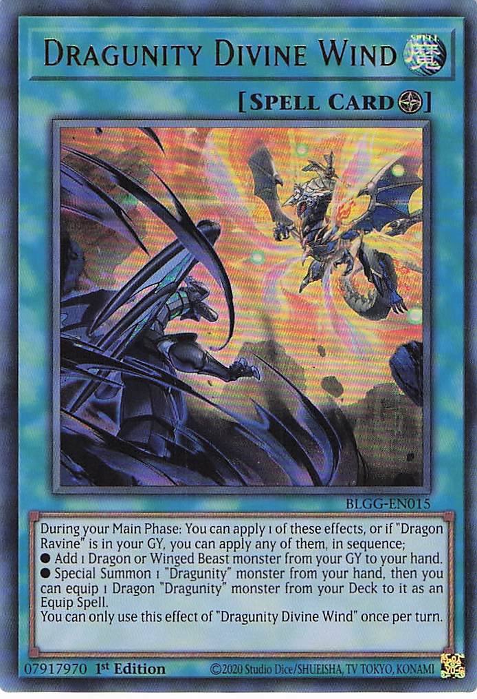Dragunity Divine Wind BLGG-EN015 Yu-Gi-Oh 1st Edition NM
