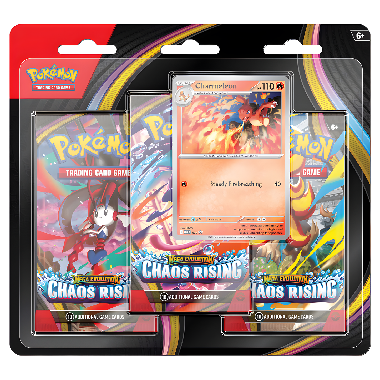 Pokemon TCG - Mega Evolution Chaos Rising 3-Pack Blister