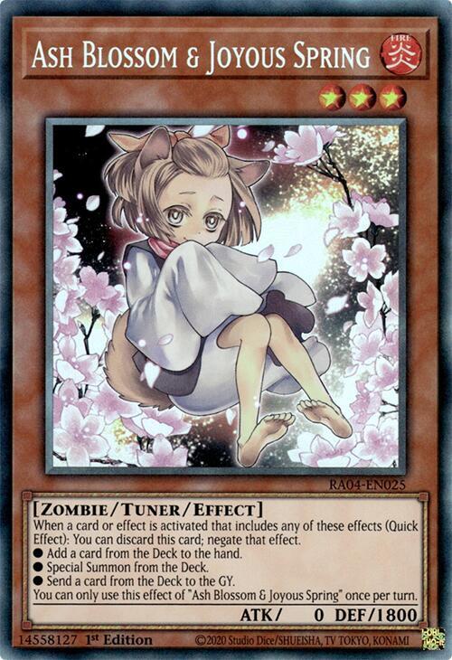 Ash Blossom & Joyous Spring RA04-EN025 Collector's Rare NM