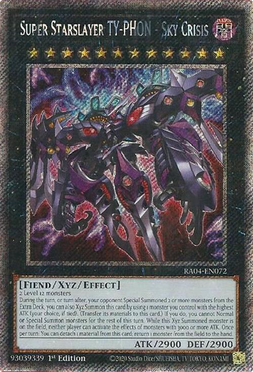 Super Starslayer TY-PHON - Sky Crisis RA04-EN072 Platinum Secret Rare NM