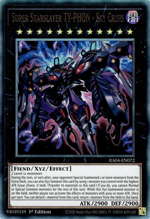 Super Starslayer TY-PHON - Sky Crisis RA04-EN072 Prismatic Ultimate Rare NM