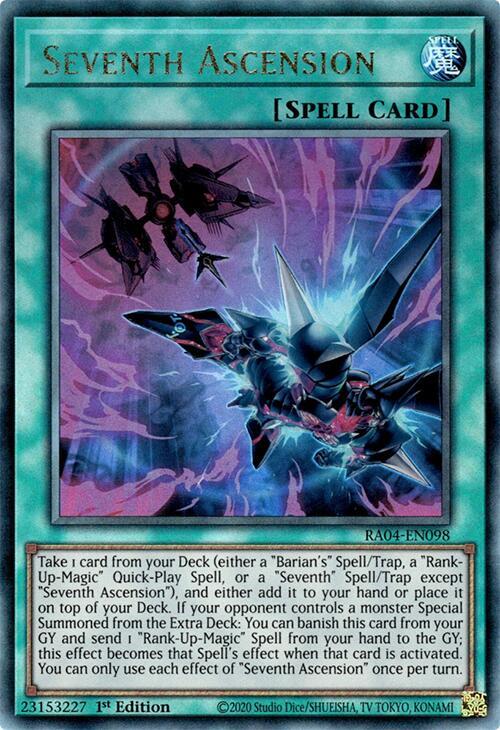 Seventh Ascension RA04-EN098 Prismatic Ultimate Rare NM