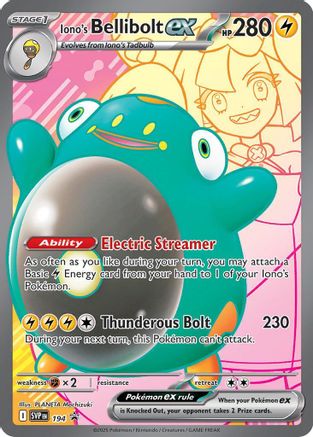 Iono's Bellibolt ex 194 Holo Promo Scarlet & Violet Promo Pokemon Near Mint