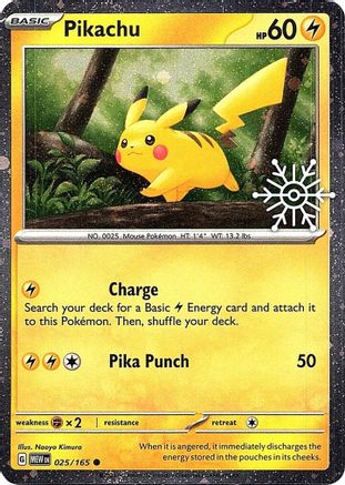 Pikachu (Holiday Calendar) 025/165 Holo Promo Pokemon NM