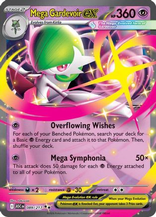 Mega Gardevoir ex 089/217 Double Rare Ascended Heroes Pokemon Near Mint