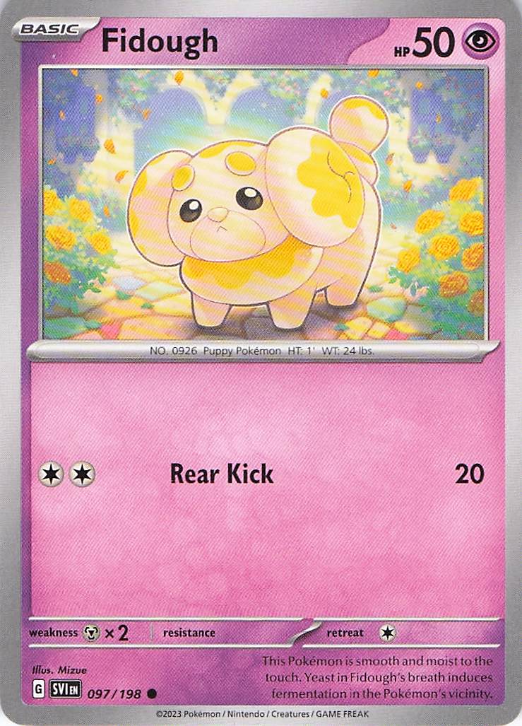 Pokemon TCG - Fidough 097/198 Scarlet & Violet NM