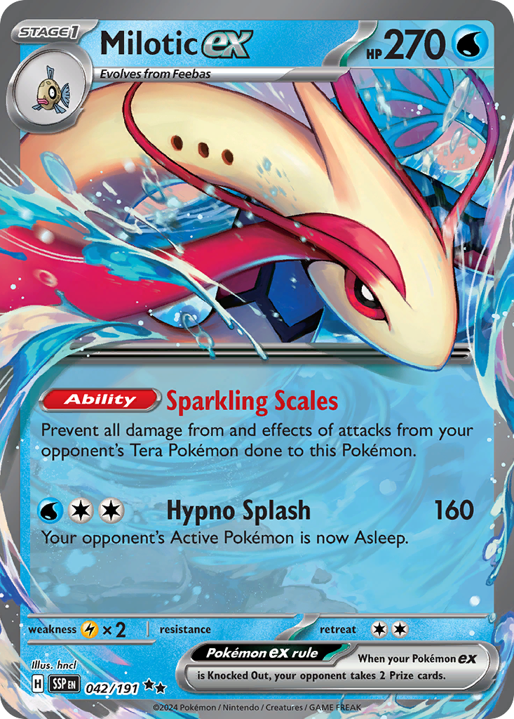 Milotic ex 042/191 Double Rare Surging Sparks Pokemon NM