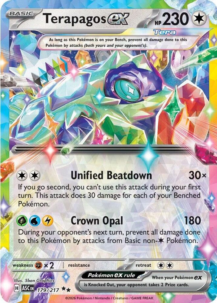 Terapagos ex 179/217 Double Rare Ascended Heroes Pokemon NM