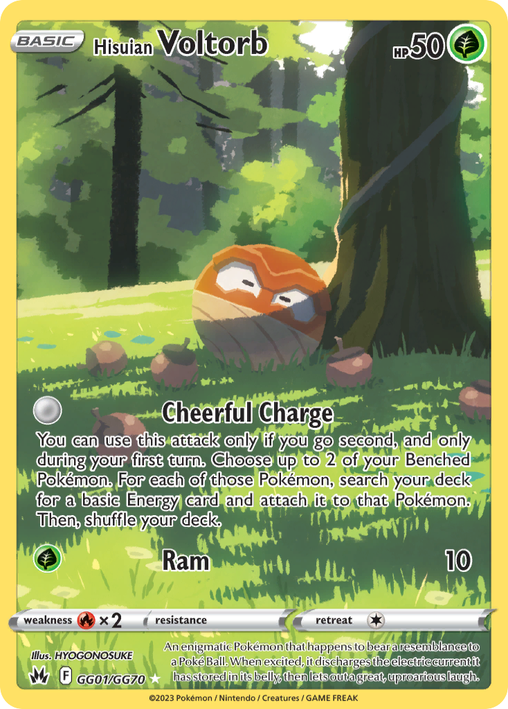 Hisuian Voltorb GG01/GG70 Crown Zenith Galarian Gallery Pokemon NM