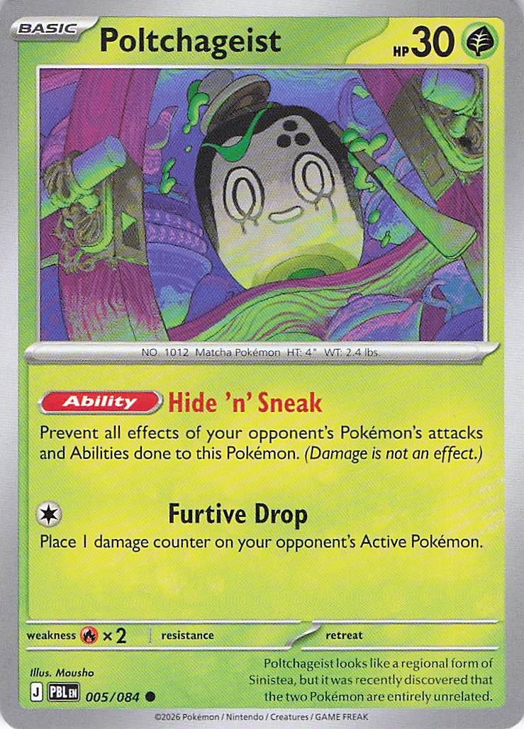 Pokemon TCG - Poltchageist 005/084 Pitch Black NM