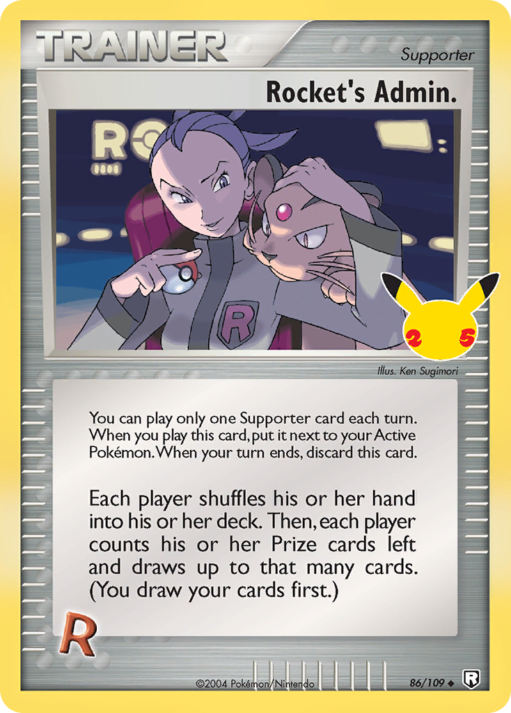 Rocket's Admin. 86/109 Celebrations: Classic Collection Pokemon NM