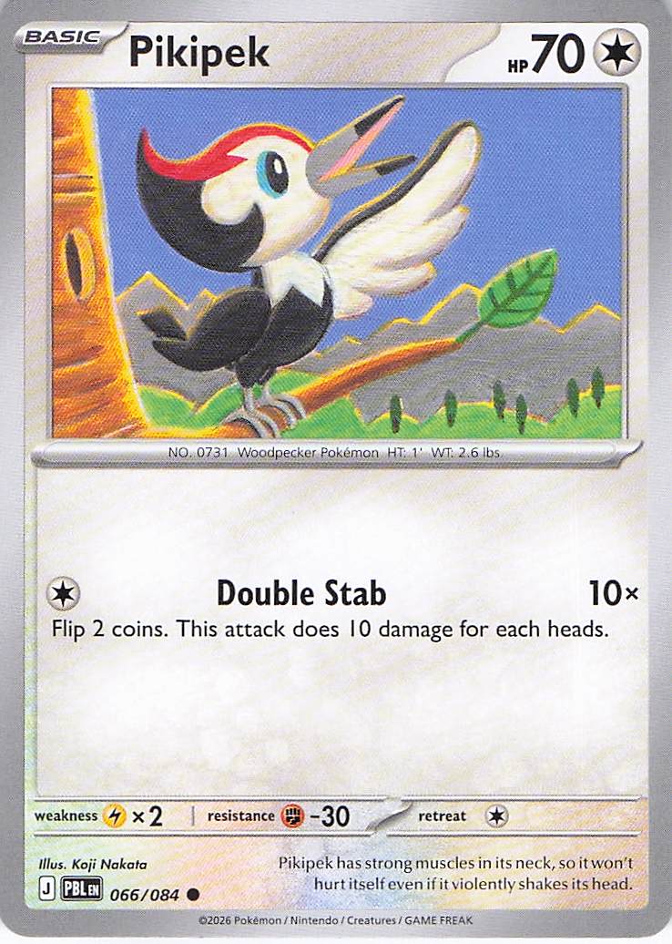 Pokemon TCG - Pikipek 066/084 Pitch Black NM
