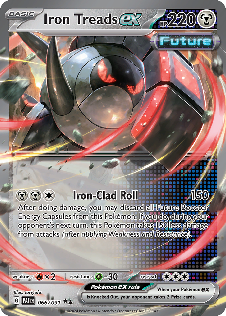 Iron Treads ex 066/091 Double Rare Paldean Fates Pokemon NM