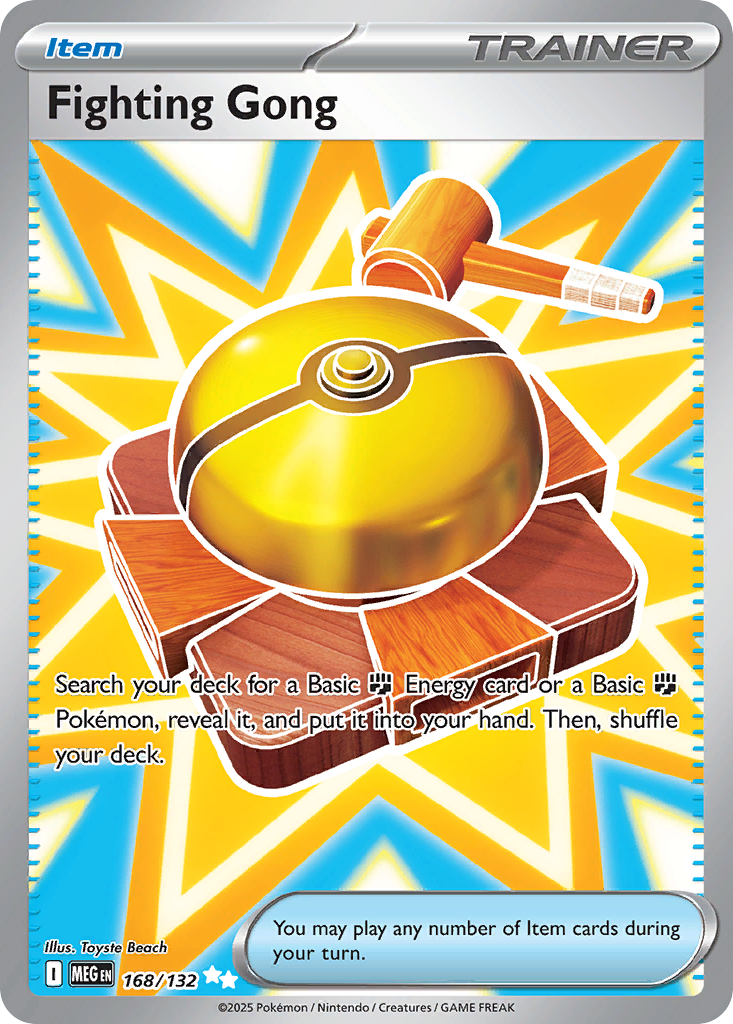 Fighting Gong 168/132 Ultra Rare Mega Evolution Pokemon Holo NM