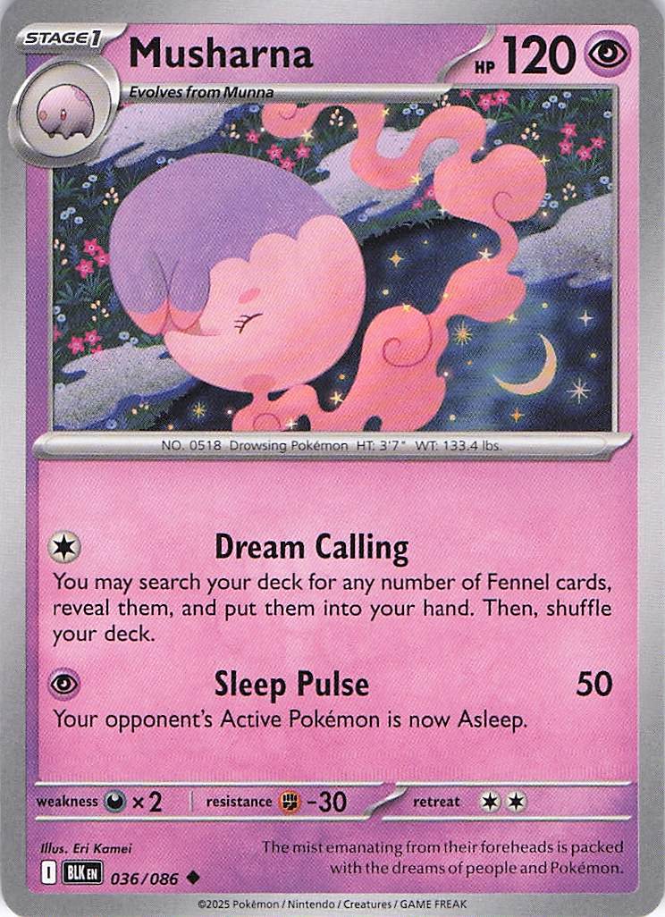 Pokemon TCG - Musharna 036/086 Black Bolt NM