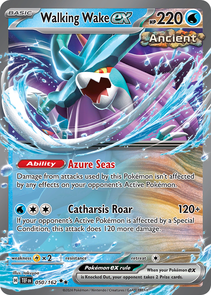 Walking Wake ex 050/162 Double Rare Temporal Forces Pokemon NM