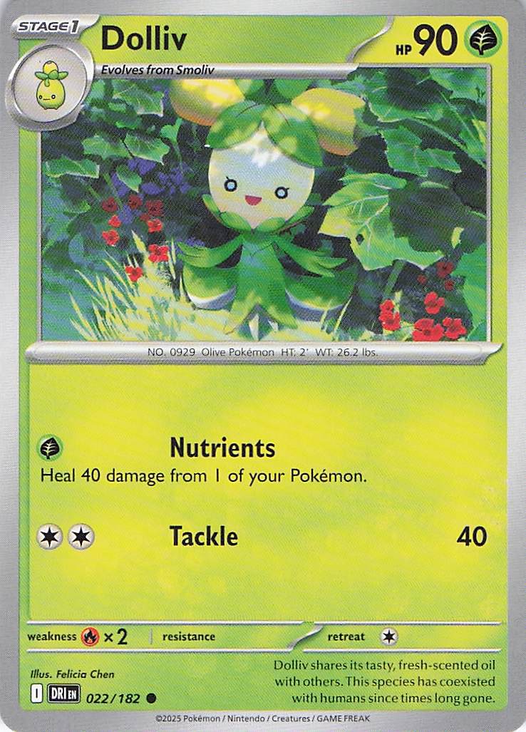Pokemon TCG - Dolliv 022/182 Destined Rivals NM