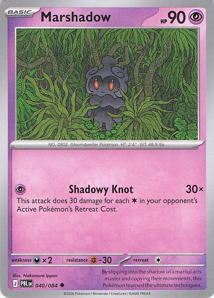 Pokemon TCG - Marshadow 040/084 Pitch Black NM